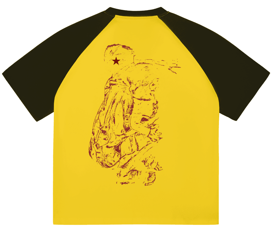 YELLOW RAGLAN T-SHIRT