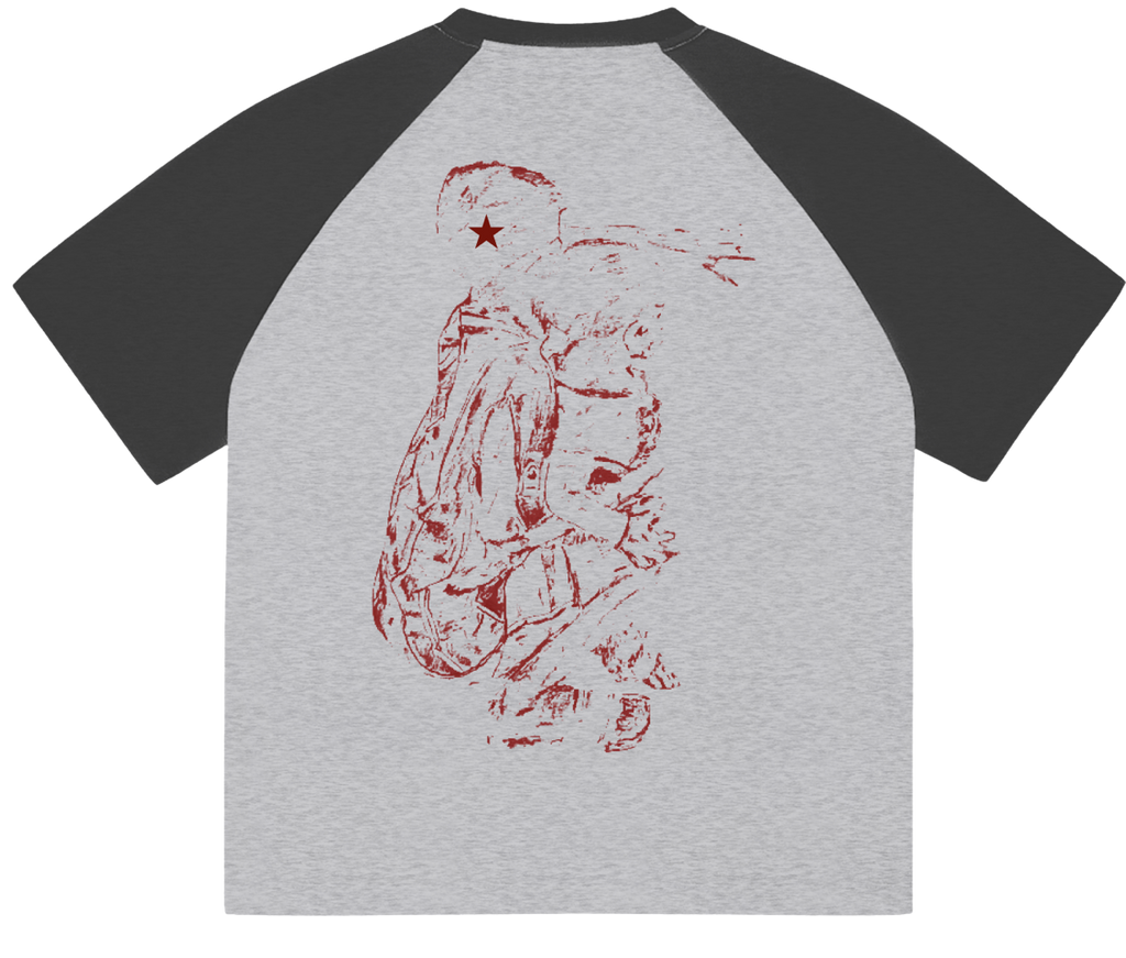 GREY RGLAN T-SHIRT