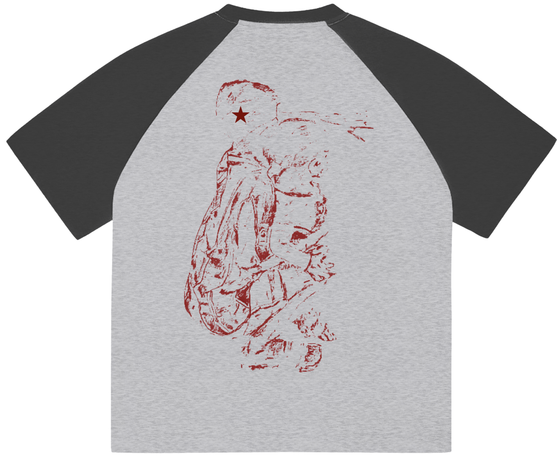 GREY RGLAN T-SHIRT
